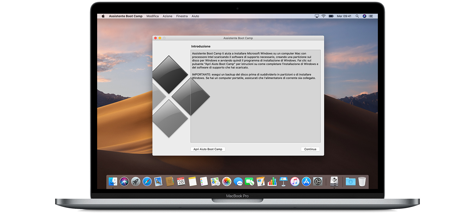 Installare BootCamp su MacOS